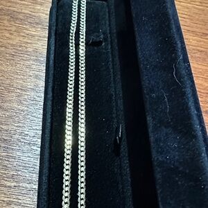 14k yellow gold 4mm curb necklace